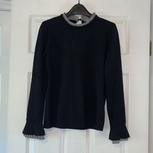 Marlea | Faux Ruffle Contrast Sweater | Small